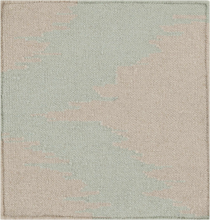 Warda Beige And Blue Modern Style Hand Woven Wool Area Rug - The Rug Decor