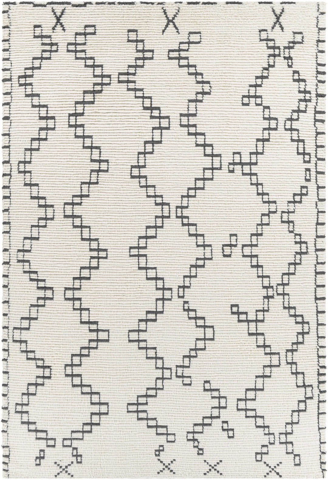 Wardell Modern Style Charcoal And Ivory Hand Woven Area Rug - The Rug Decor