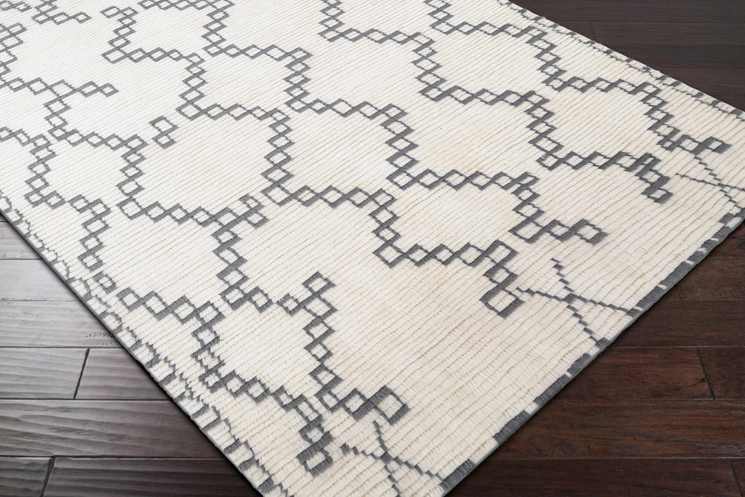 Wardell Modern Style Charcoal And Ivory Hand Woven Area Rug - The Rug Decor