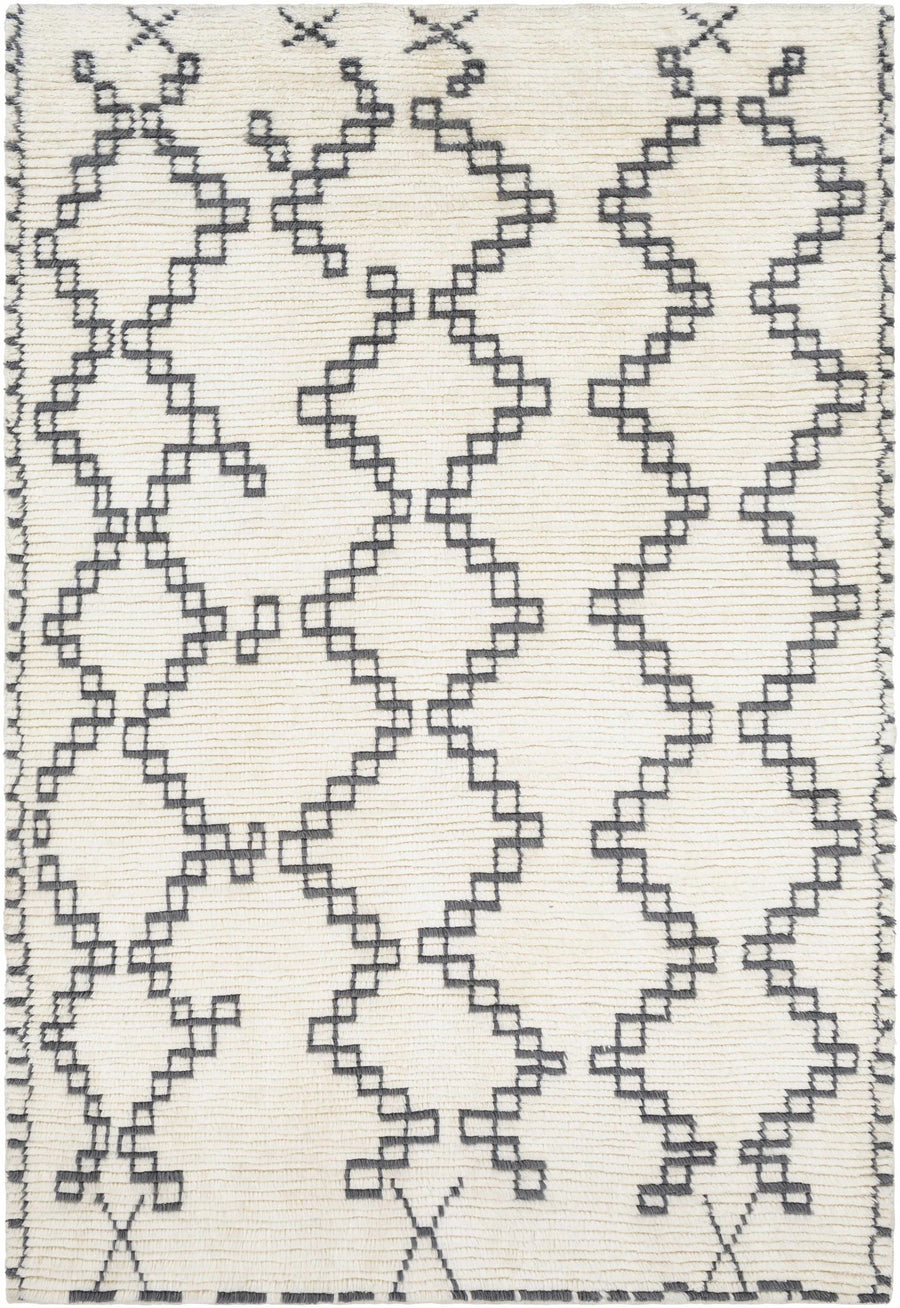 Wardell Modern Style Charcoal And Ivory Hand Woven Area Rug - The Rug Decor