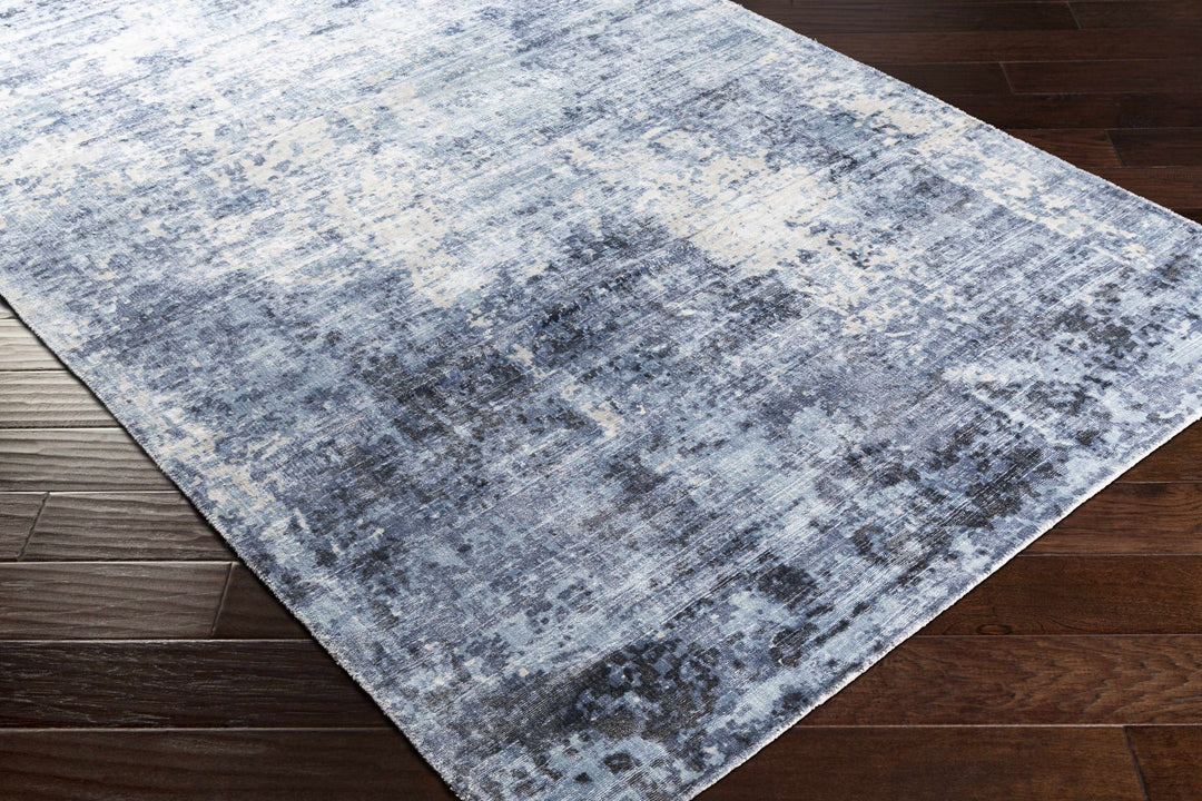 Wardle Contemporary Abstract Design Gray And Navy Rug - The Rug Decor