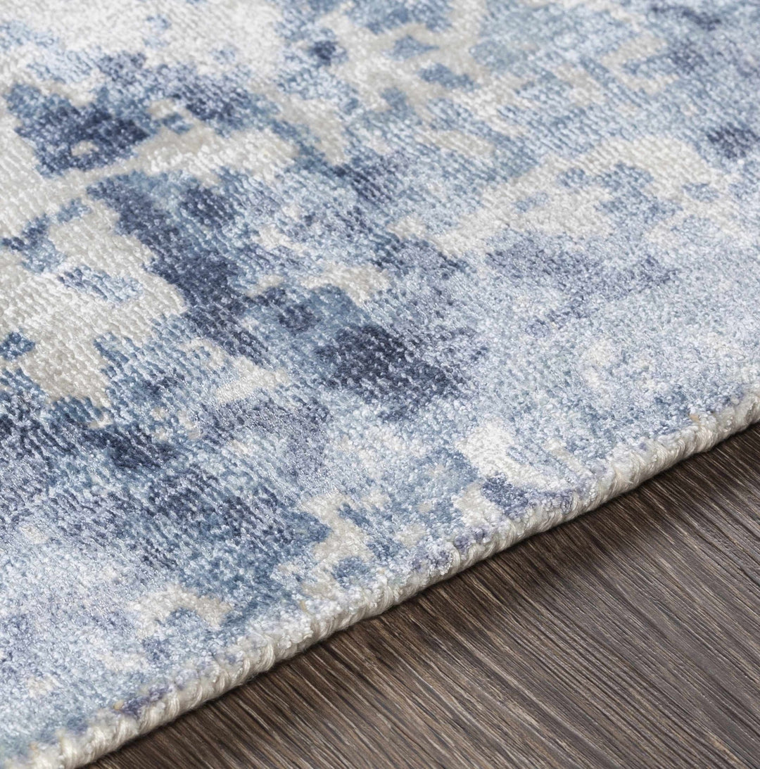 Wardle Contemporary Abstract Design Gray And Navy Rug - The Rug Decor