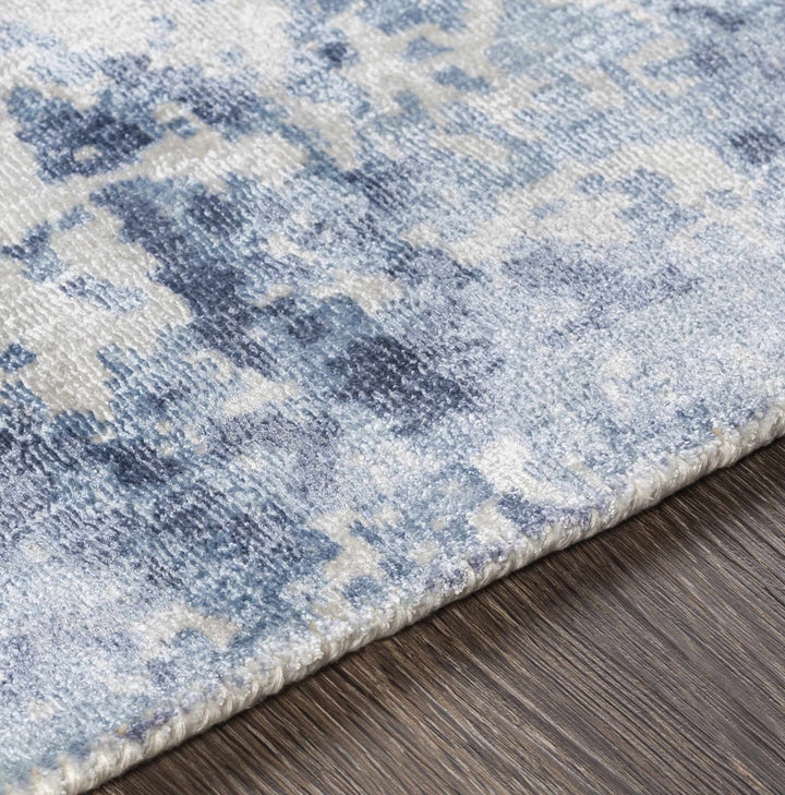 Wardle Contemporary Abstract Design Gray And Navy Rug - The Rug Decor