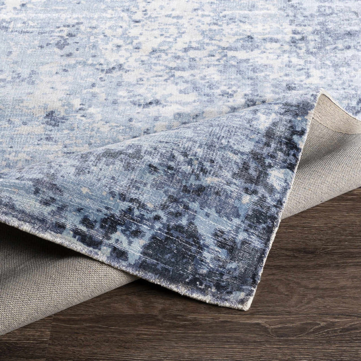Wardle Contemporary Abstract Design Gray And Navy Rug - The Rug Decor