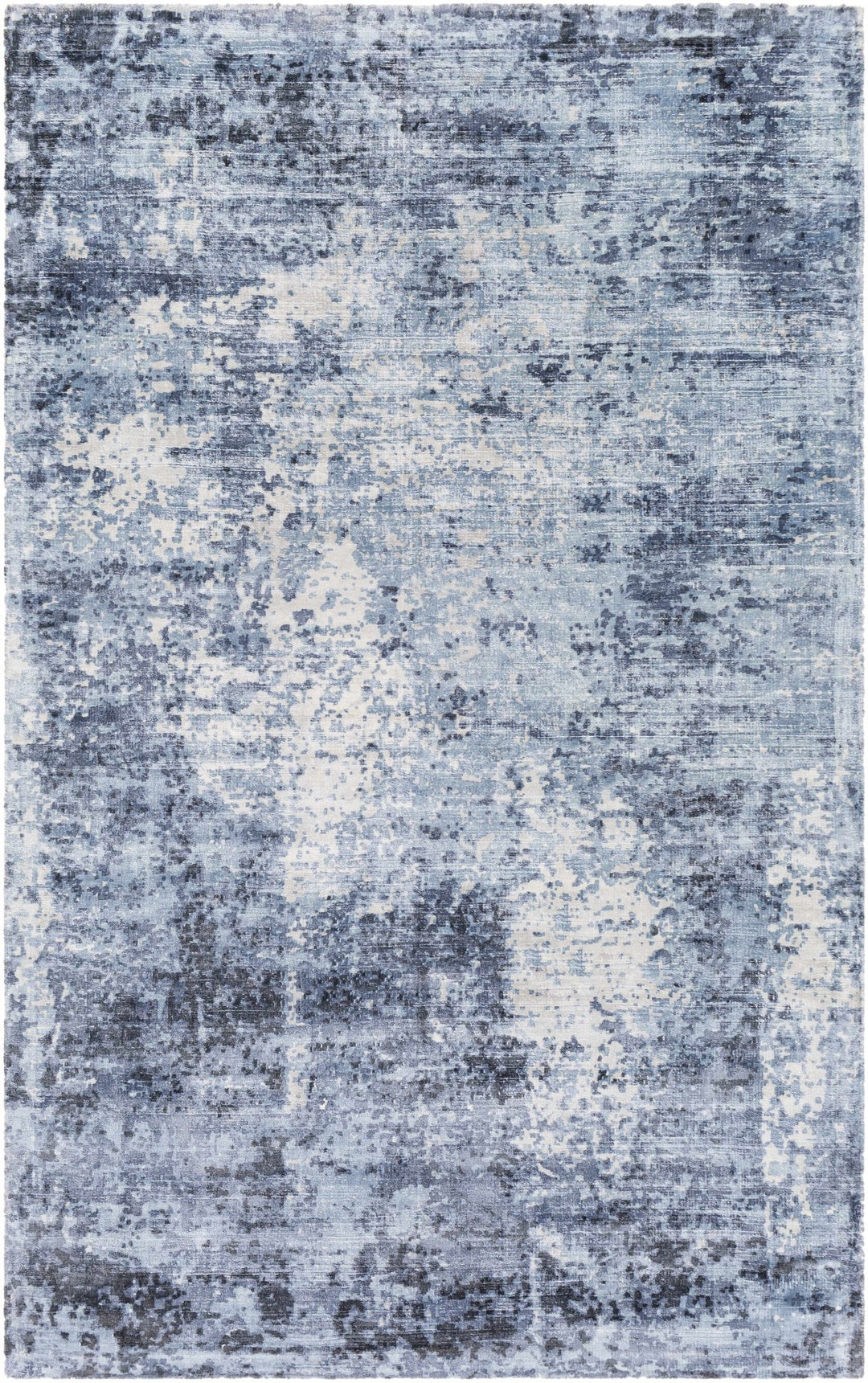 Wardle Contemporary Abstract Design Gray And Navy Rug - The Rug Decor