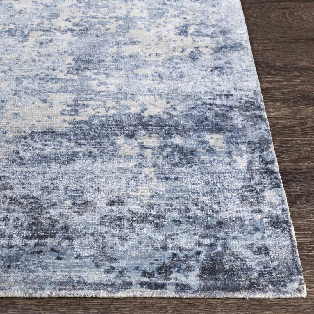 Wardle Contemporary Abstract Design Gray And Navy Rug - The Rug Decor