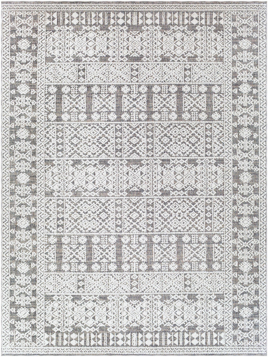 Ware Bohemian Style Gray And Ivory Outdoor Rug - The Rug Decor