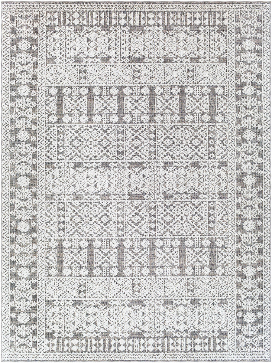 Ware Bohemian Style Gray And Ivory Outdoor Rug - The Rug Decor