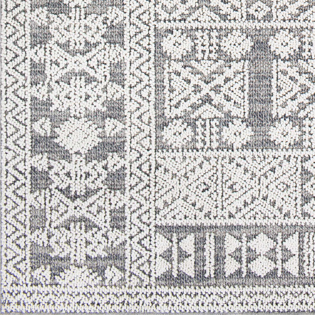 Ware Bohemian Style Gray And Ivory Outdoor Rug - The Rug Decor