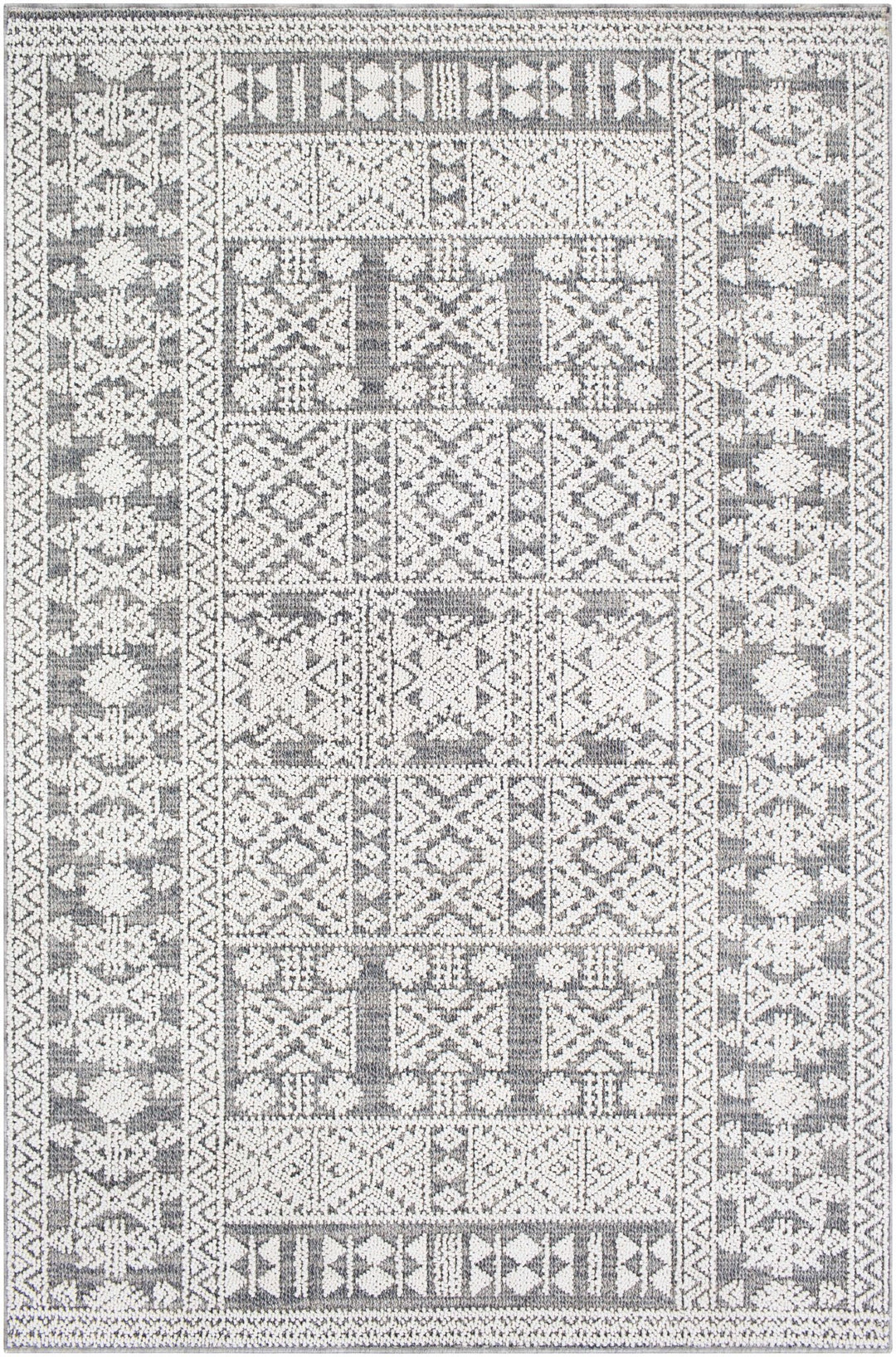 Ware Bohemian Style Gray And Ivory Outdoor Rug - The Rug Decor