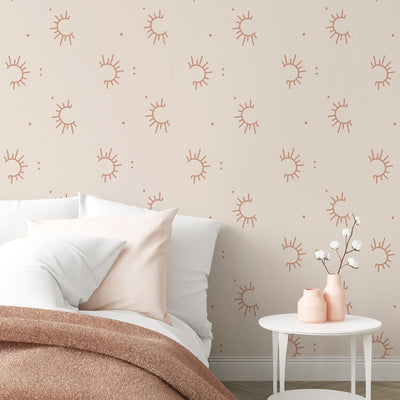 Warmth and Charm Sunshine Gray and Beige self - adhesive wallpaper - The Rug Decor