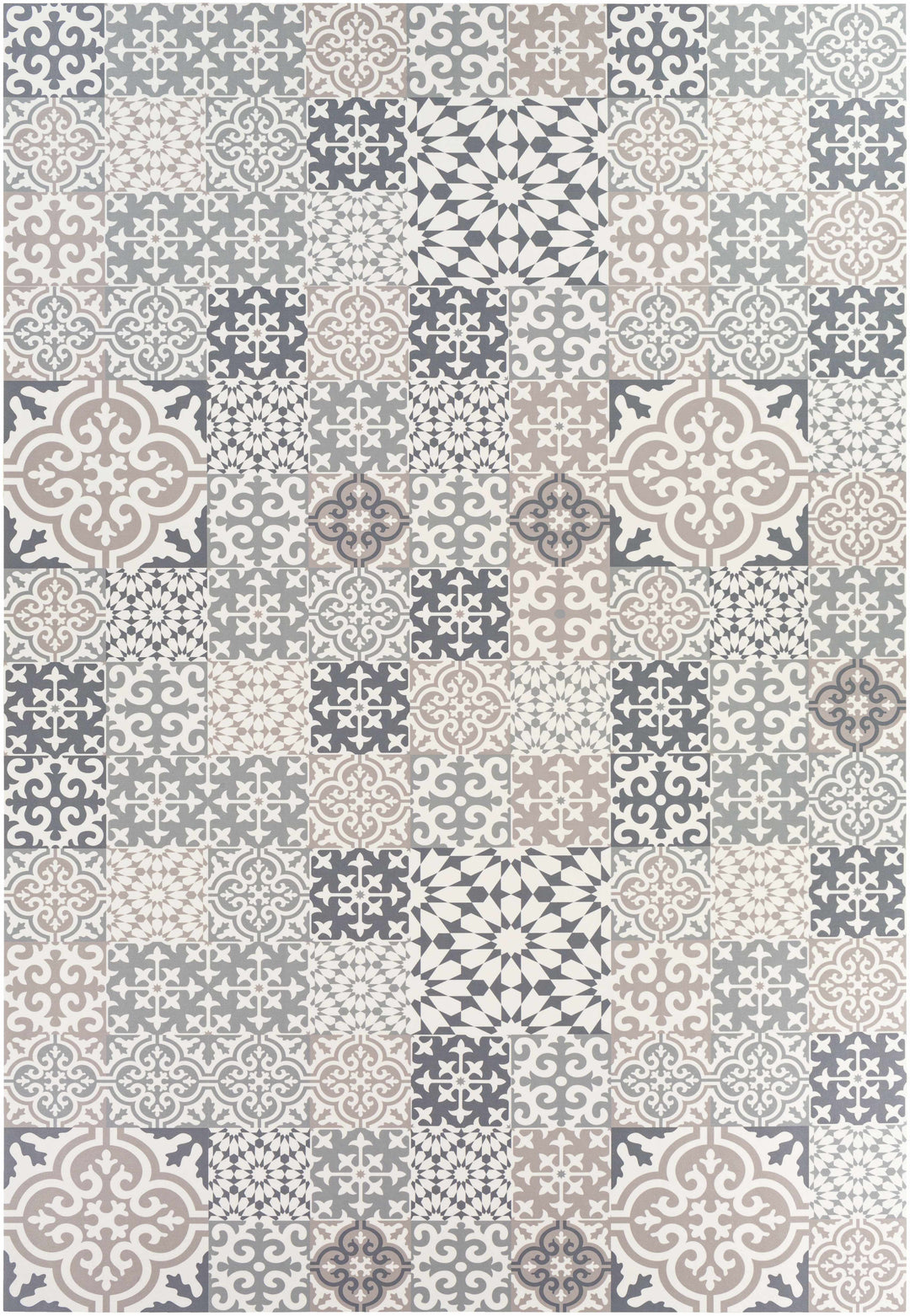 Warsop Gray And White Modern Style Area Rug