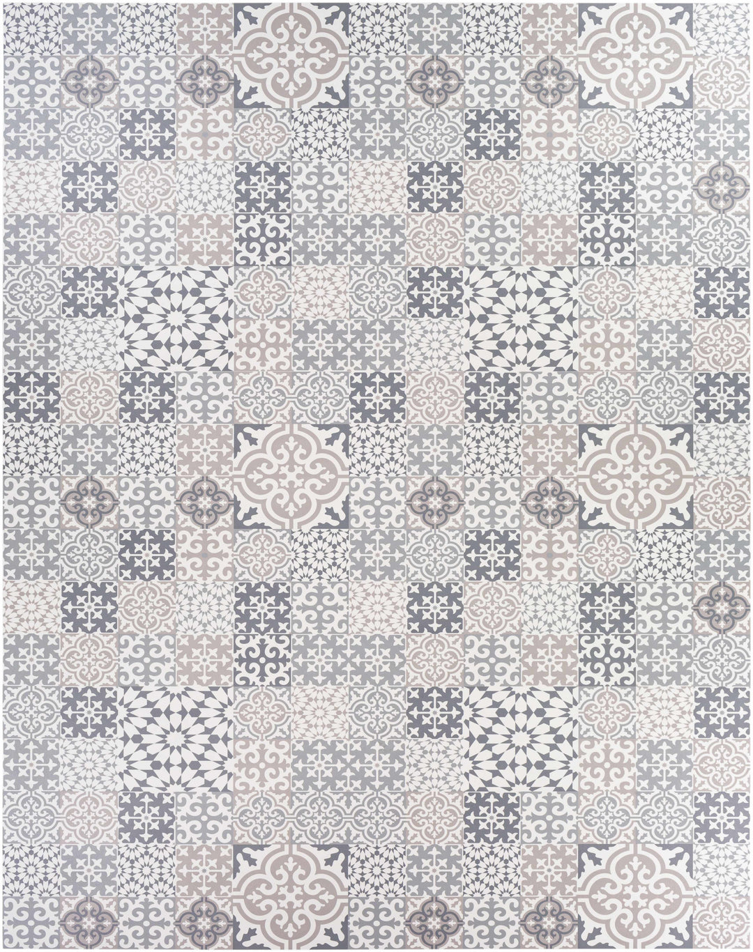 Warsop Gray And White Modern Style Area Rug