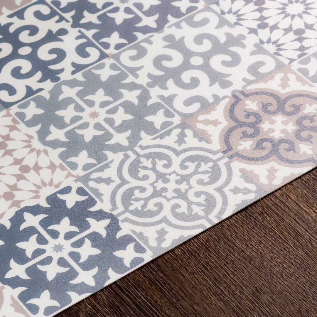 Warsop Gray And White Modern Style Area Rug