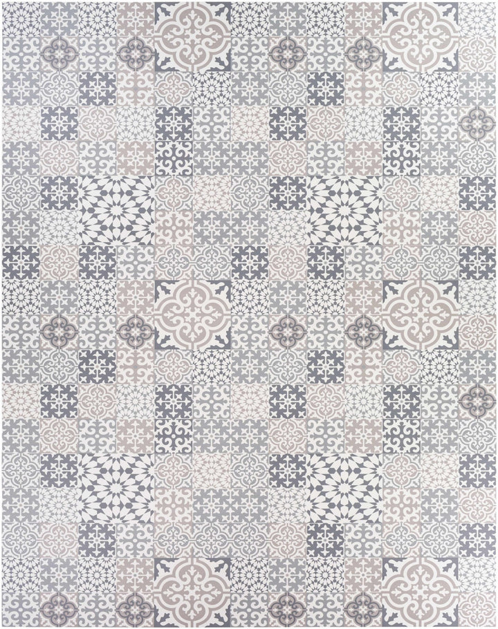 Warsop Gray And White Modern Style Area Rug - The Rug Decor