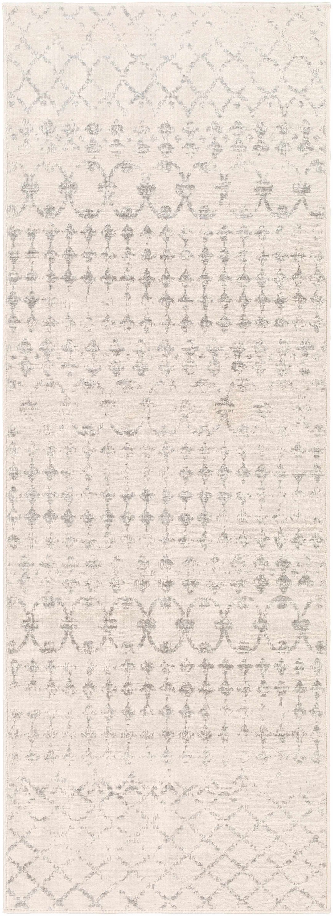 Warton Modern Geometrical Design Ivory And Gray Area Rug