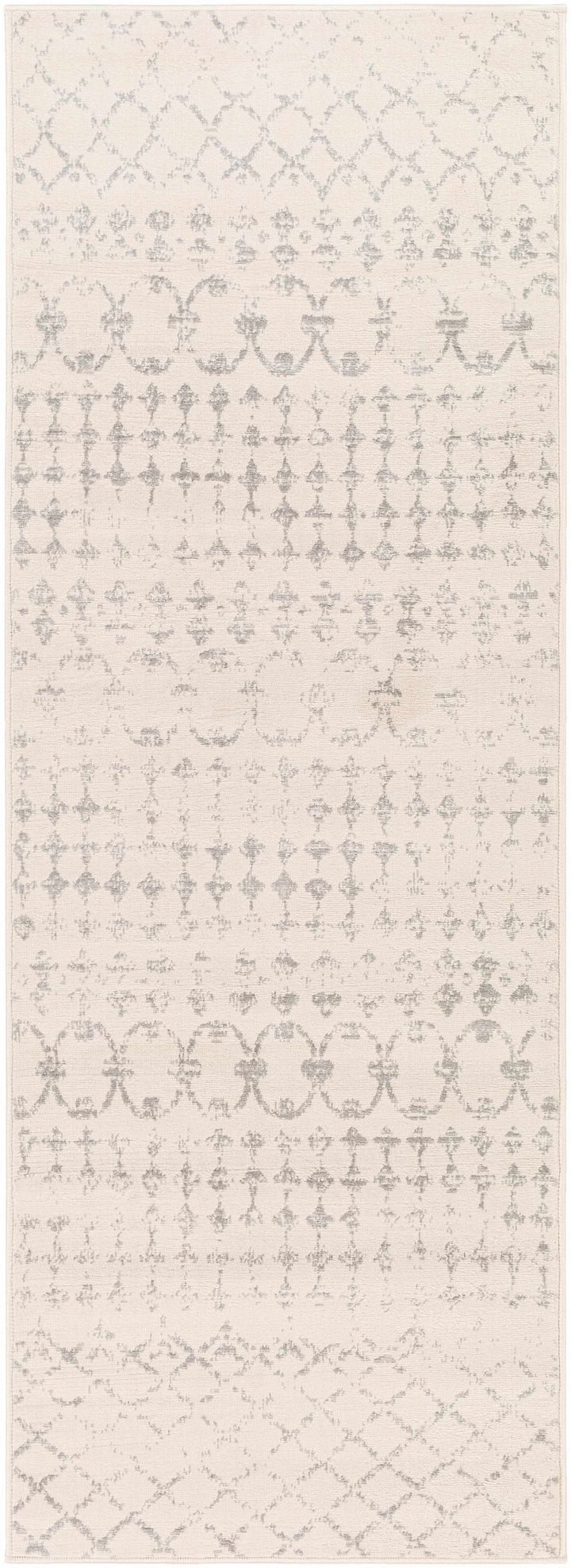 Warton Modern Geometrical Design Ivory And Gray Area Rug