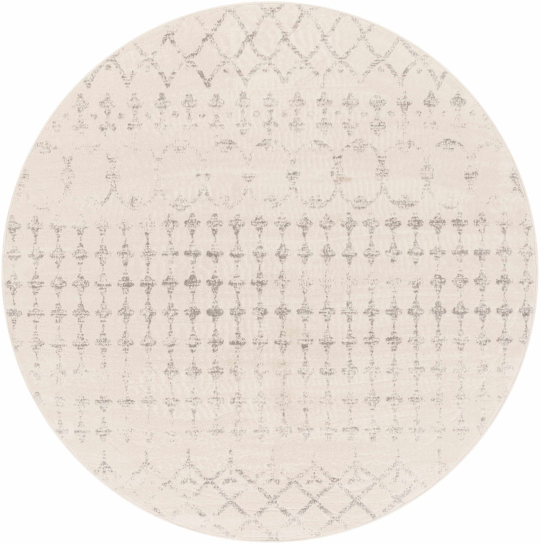 Warton Modern Geometrical Design Ivory And Gray Area Rug