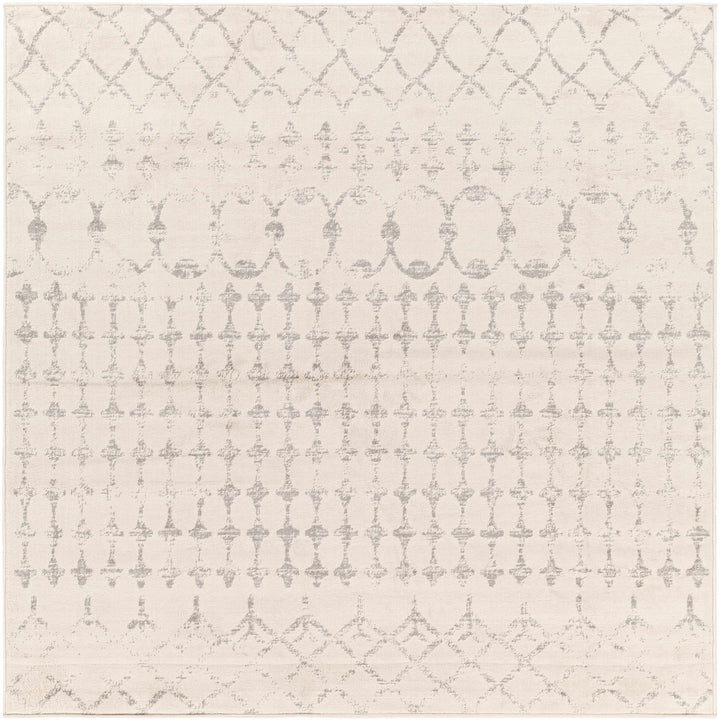 Warton Modern Geometrical Design Ivory And Gray Area Rug