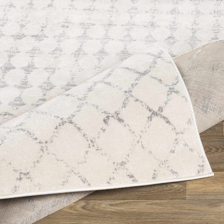 Warton Modern Geometrical Design Ivory And Gray Area Rug