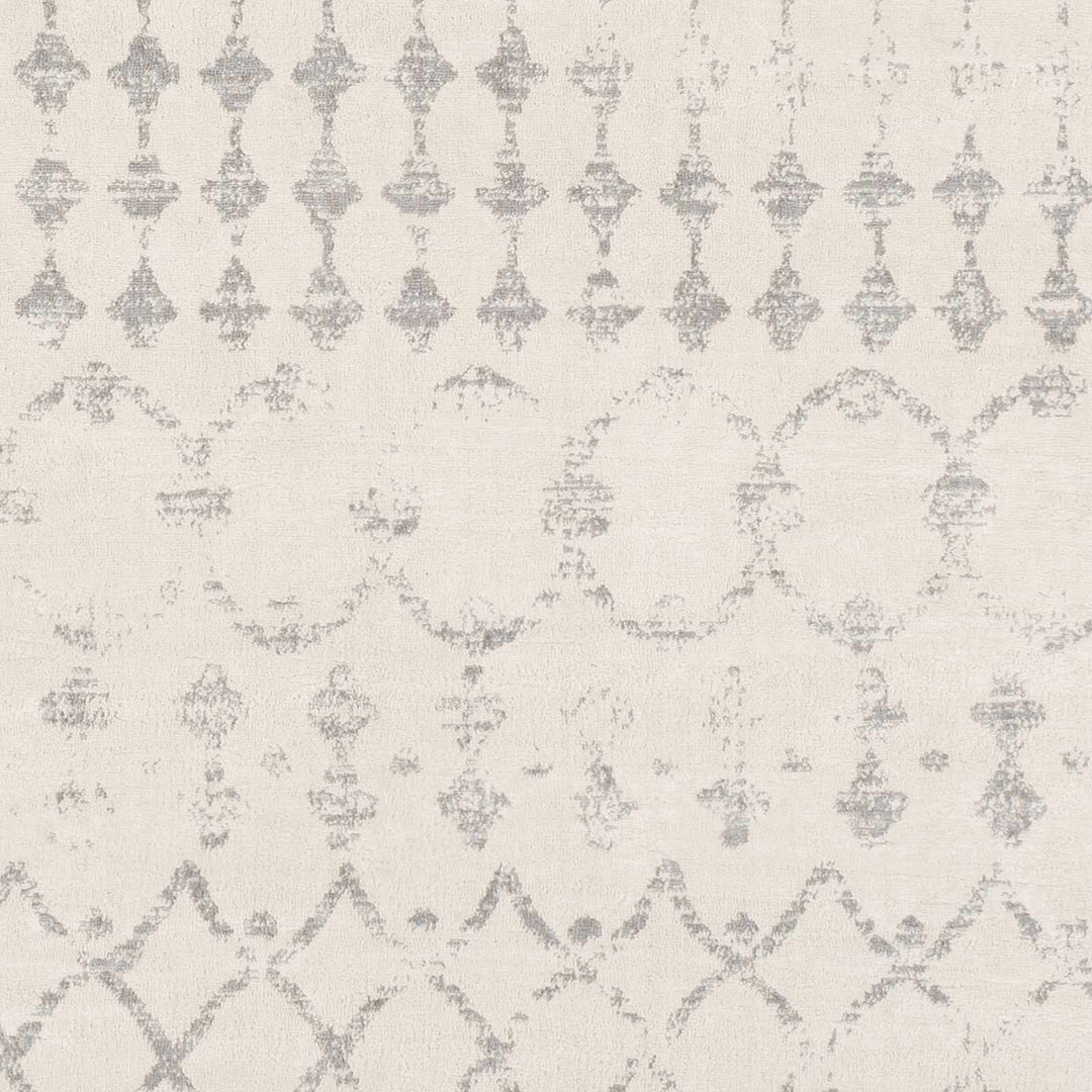 Warton Modern Geometrical Design Ivory And Gray Area Rug
