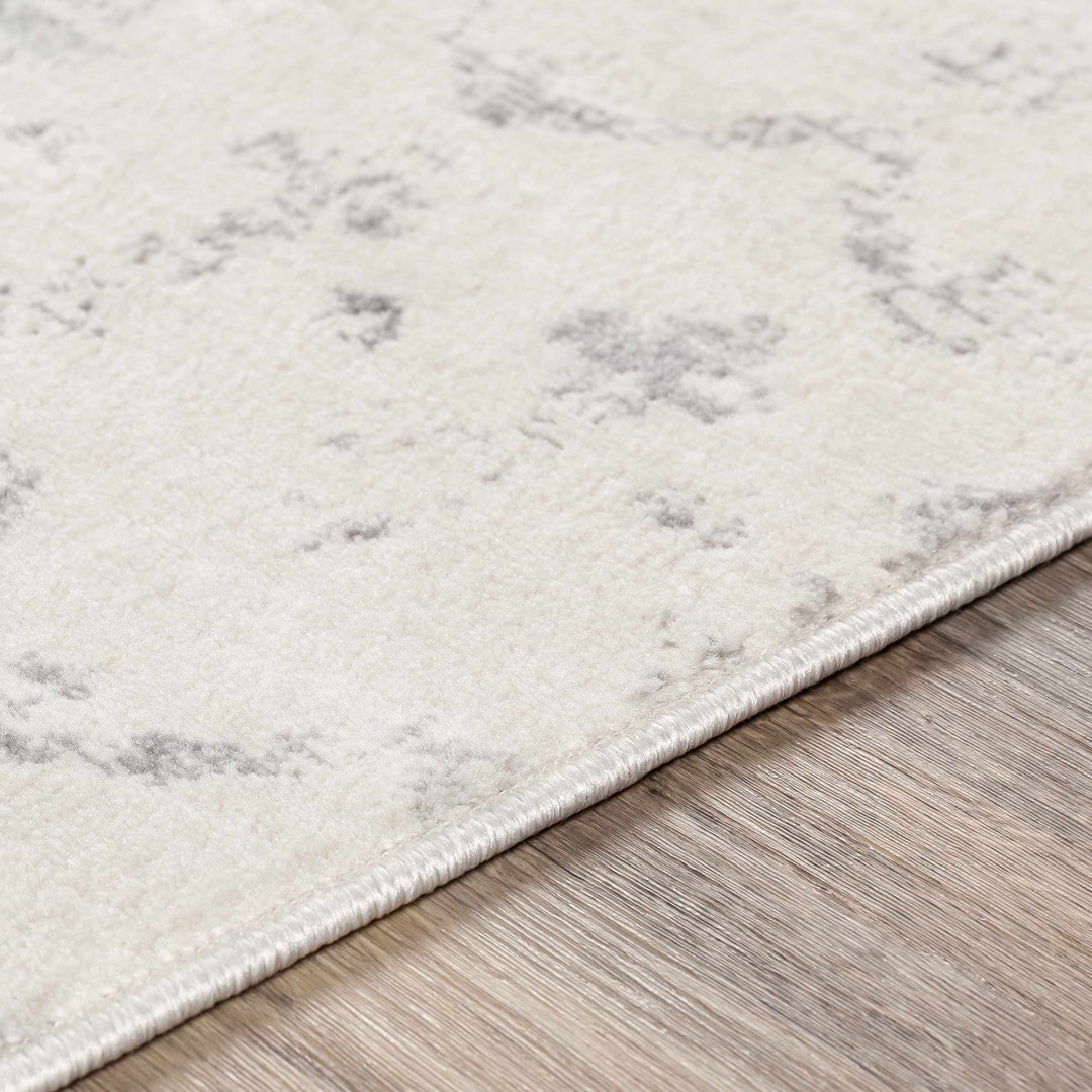 Warton Modern Geometrical Design Ivory And Gray Area Rug