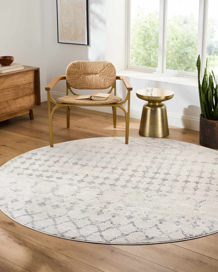 Warton Modern Geometrical Design Ivory And Gray Area Rug - The Rug Decor