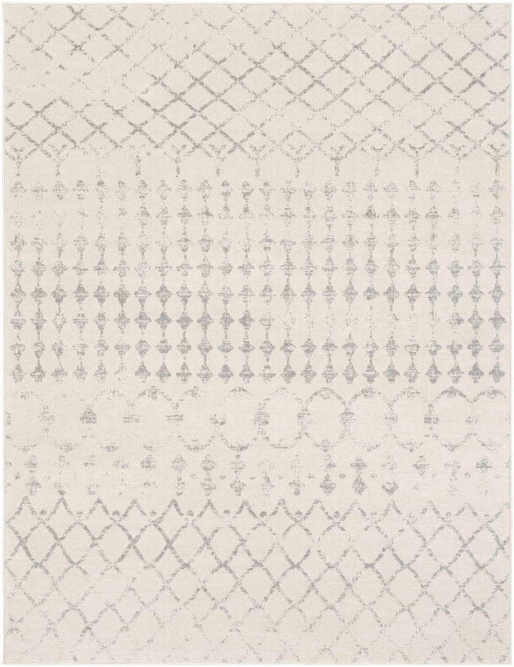 Warton Modern Geometrical Design Ivory And Gray Area Rug - The Rug Decor