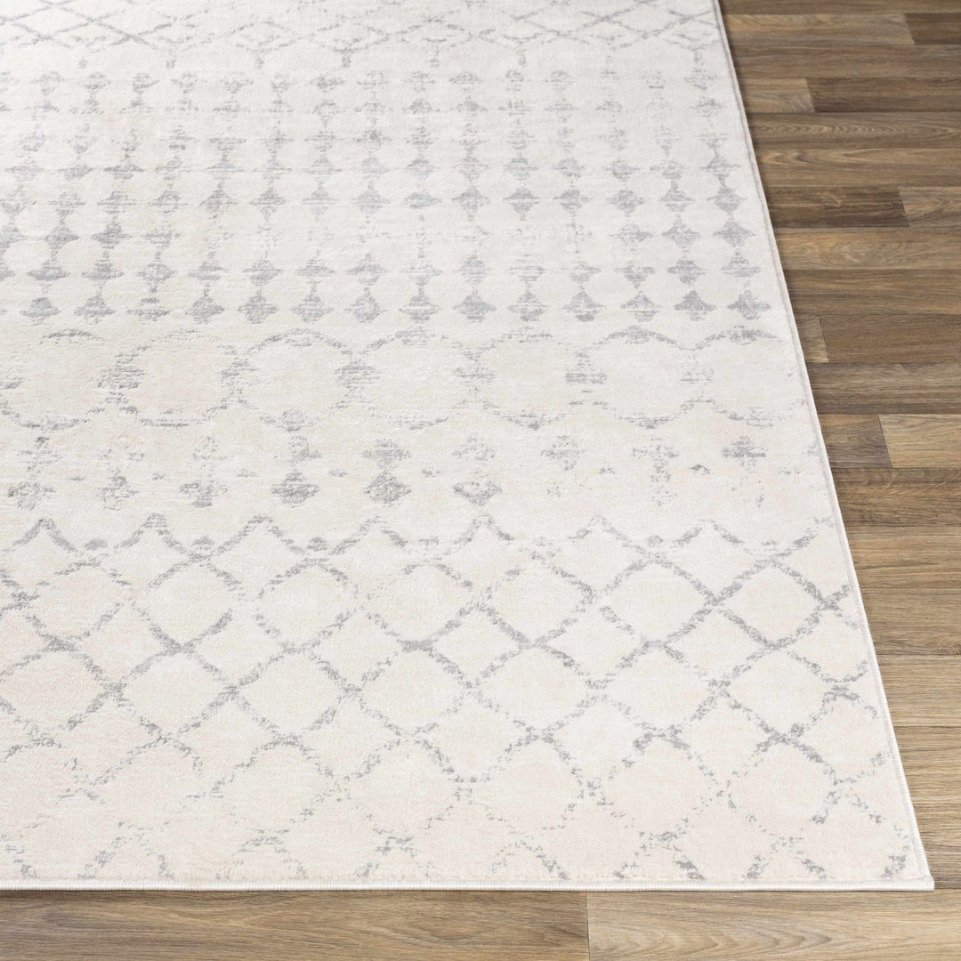 Warton Modern Geometrical Design Ivory And Gray Area Rug - The Rug Decor