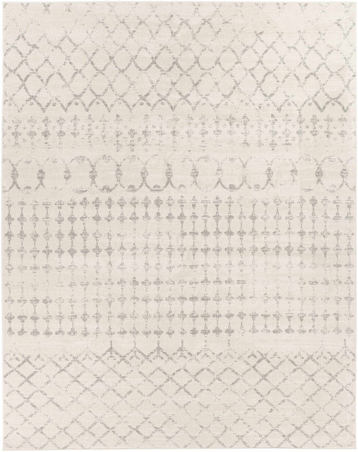 Warton Modern Geometrical Design Ivory And Gray Area Rug - The Rug Decor