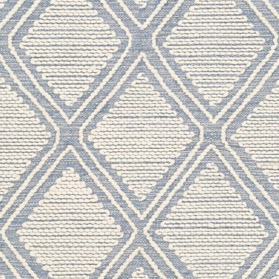 Washington Modern Style Ivory And Blue Hand Woven Area Rug - The Rug Decor