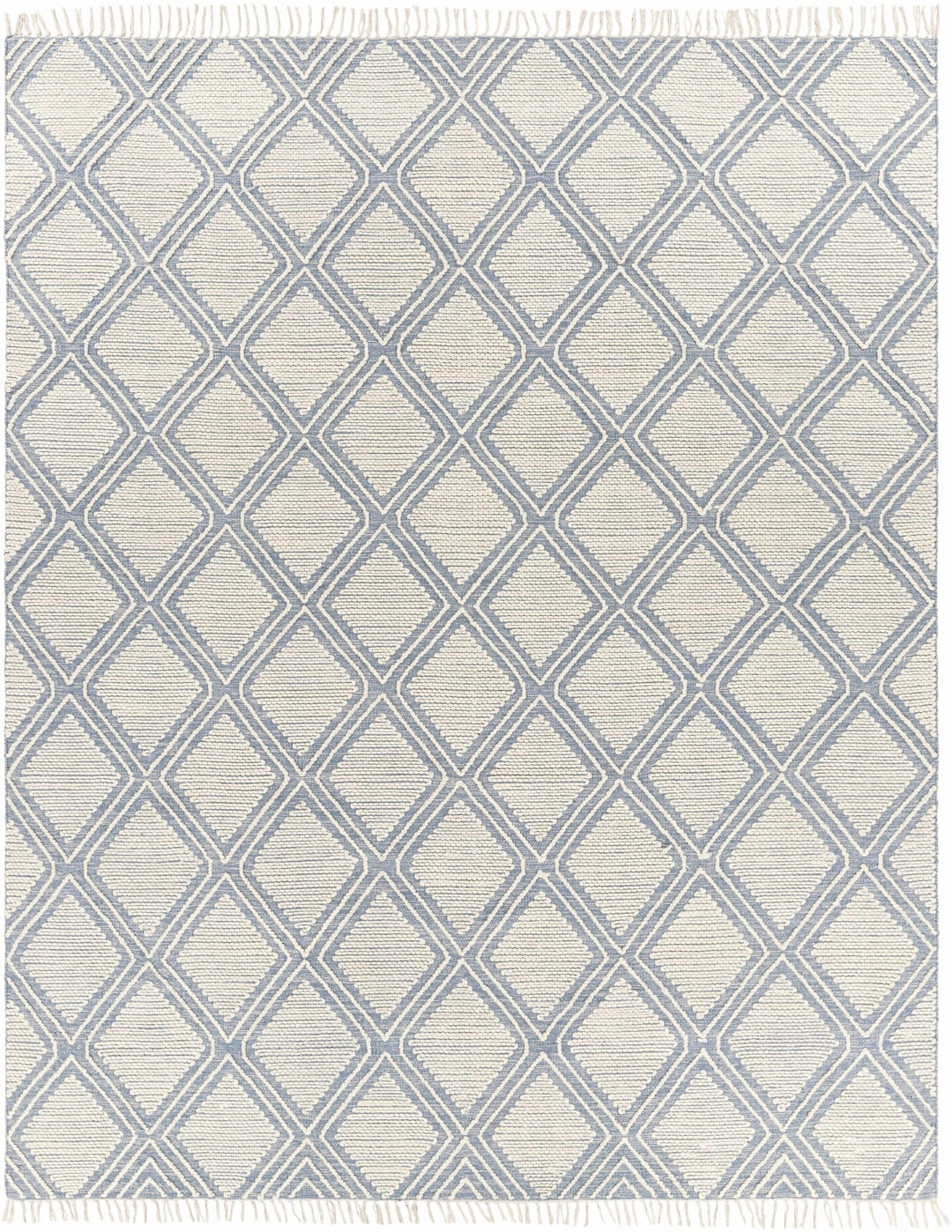 Washington Modern Style Ivory And Blue Hand Woven Area Rug - The Rug Decor