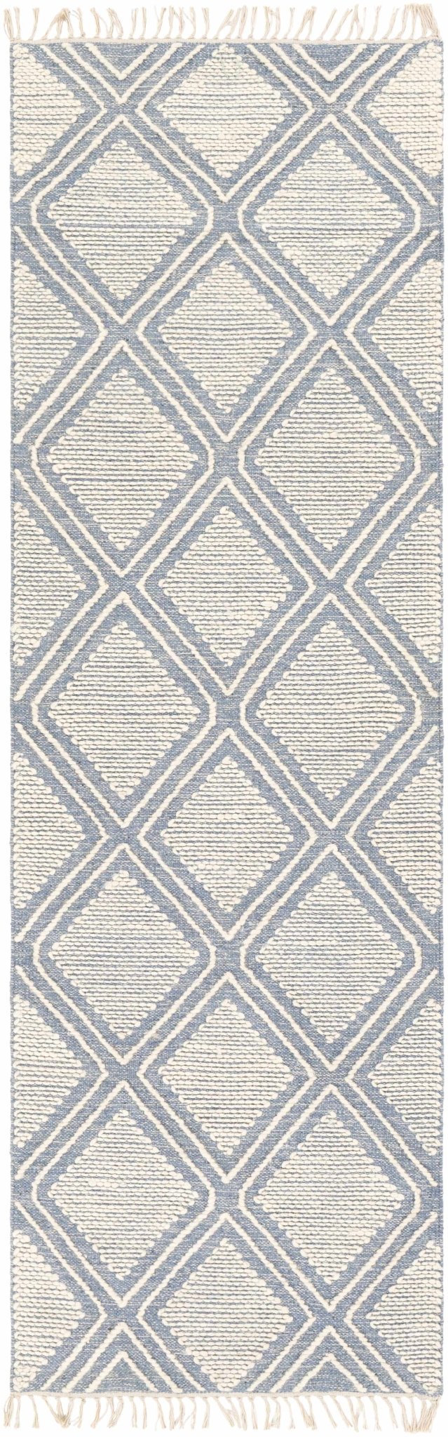 Washington Modern Style Ivory And Blue Hand Woven Area Rug - The Rug Decor