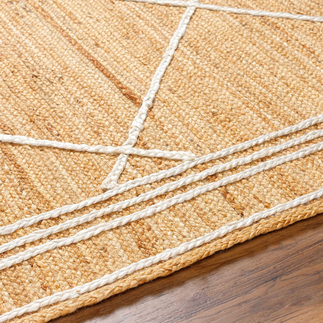 Wasi Modern Geometrical Tan And Beige Area Rug - The Rug Decor