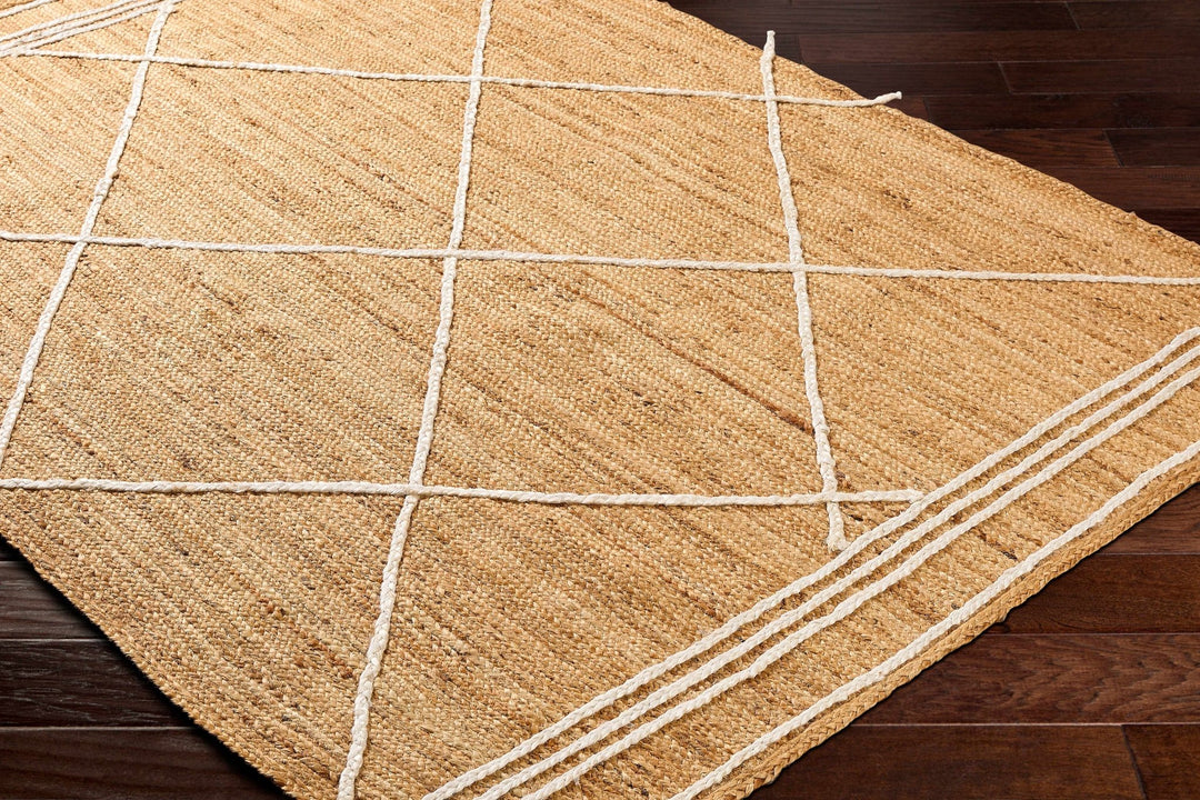 Wasi Modern Geometrical Tan And Beige Area Rug - The Rug Decor