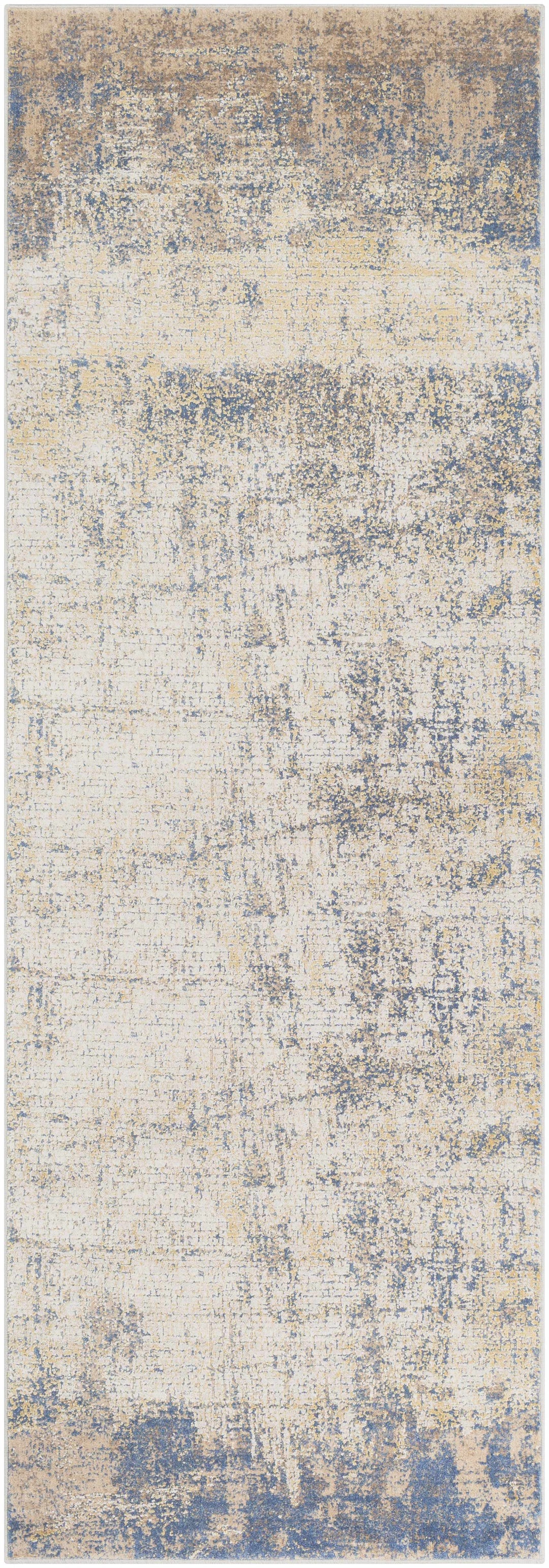 Watersmeet Modern Abstract Design Beige And Blue Area Rug