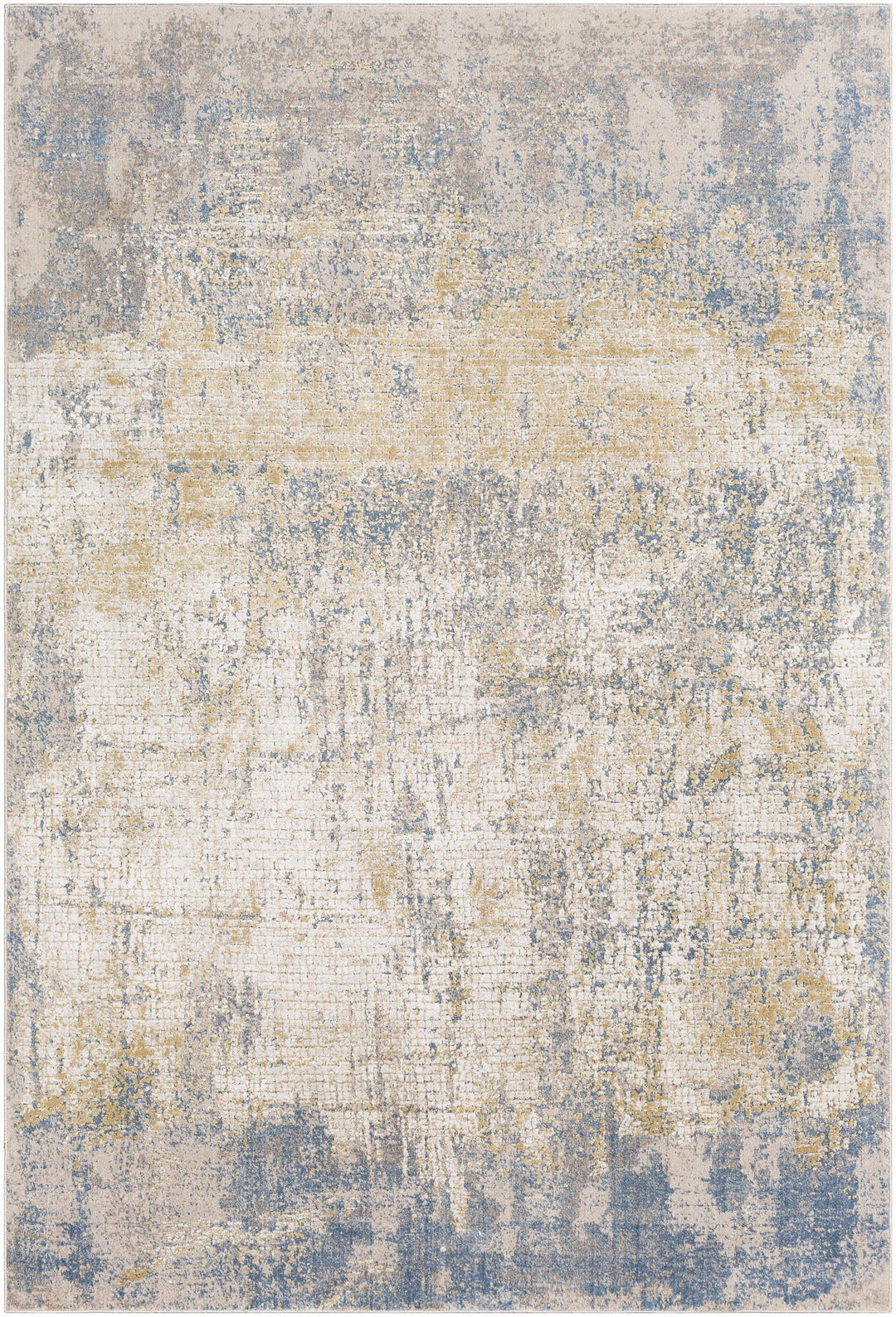 Watersmeet Modern Abstract Design Beige And Blue Area Rug