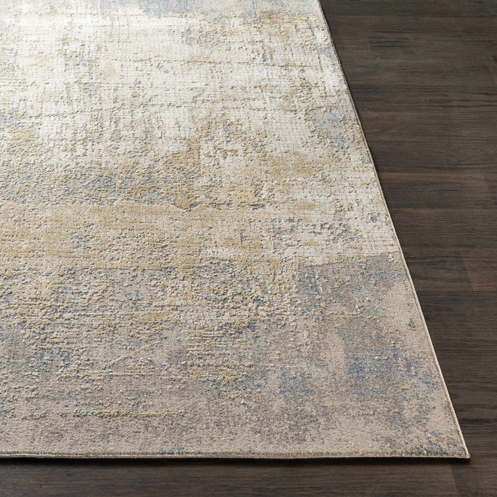 Watersmeet Modern Abstract Design Beige And Blue Area Rug