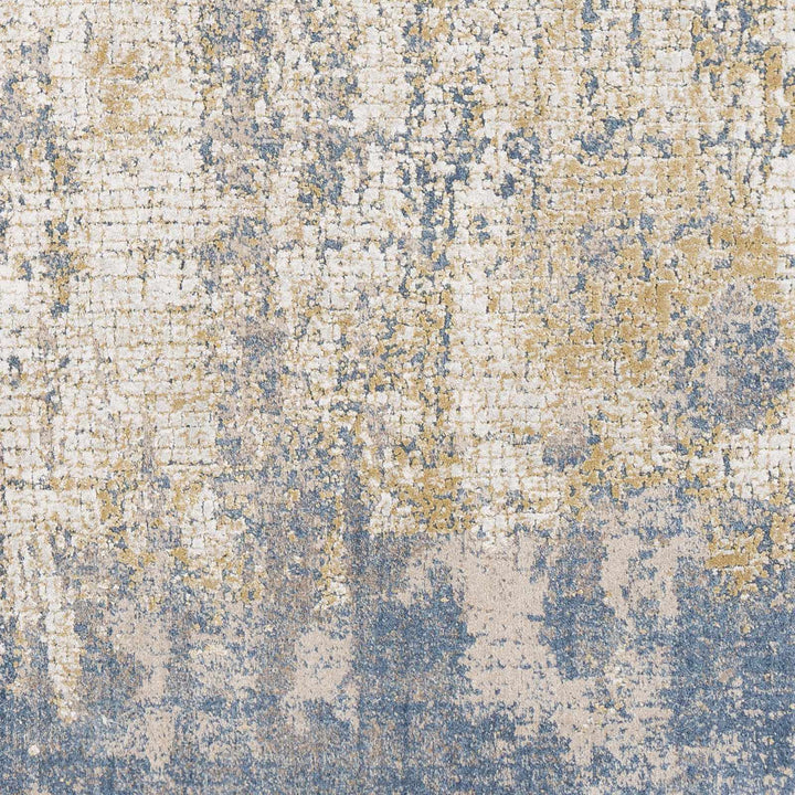 Watersmeet Modern Abstract Design Beige And Blue Area Rug