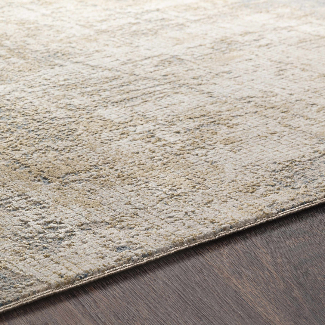Watersmeet Modern Abstract Design Beige And Blue Area Rug