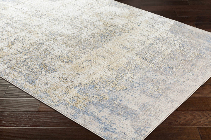 Watersmeet Modern Abstract Design Beige And Blue Area Rug - The Rug Decor