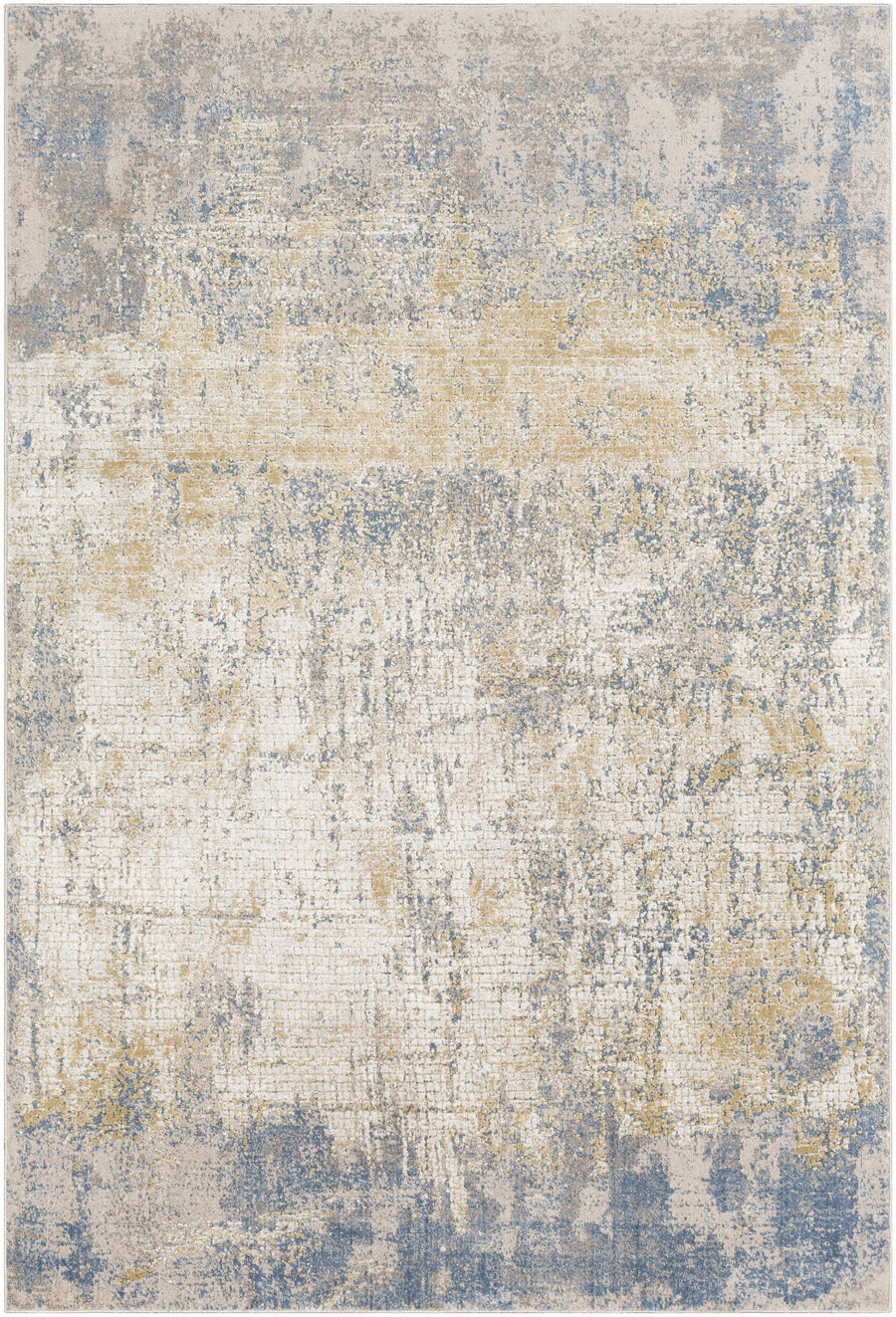 Watersmeet Modern Abstract Design Beige And Blue Area Rug - The Rug Decor