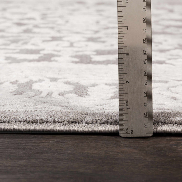 Watford Traditional Medallion Gray And Ivory Area Rug - The Rug Decor