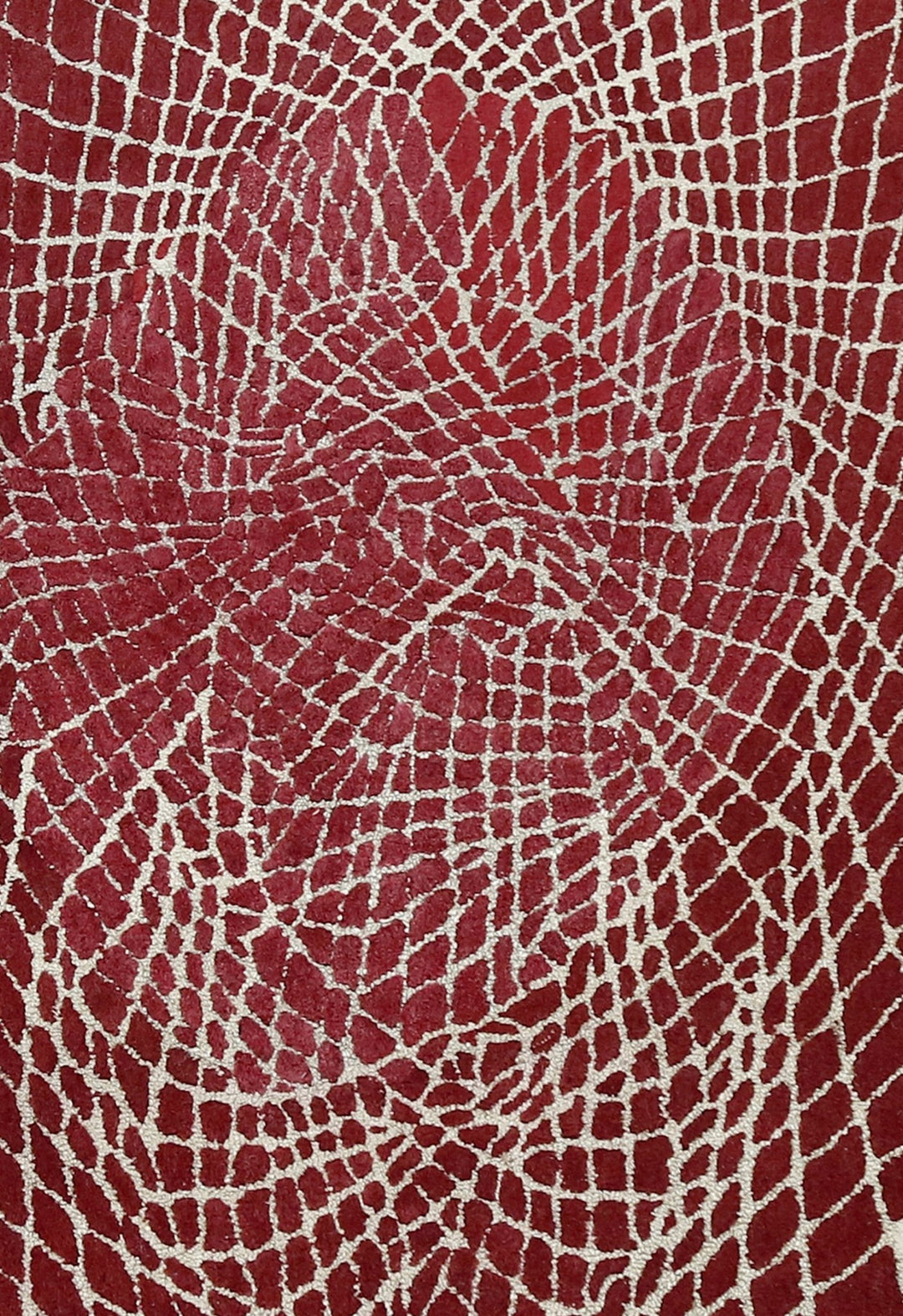 Web Hand Tufted 5x8 Modern Style Maroon Wool Area Rug - The Rug Decor