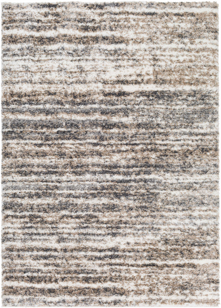 Weddin Modern Abstract Design Ivory And Gray Area Rug