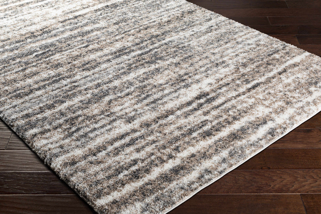 Weddin Modern Abstract Design Ivory And Gray Area Rug
