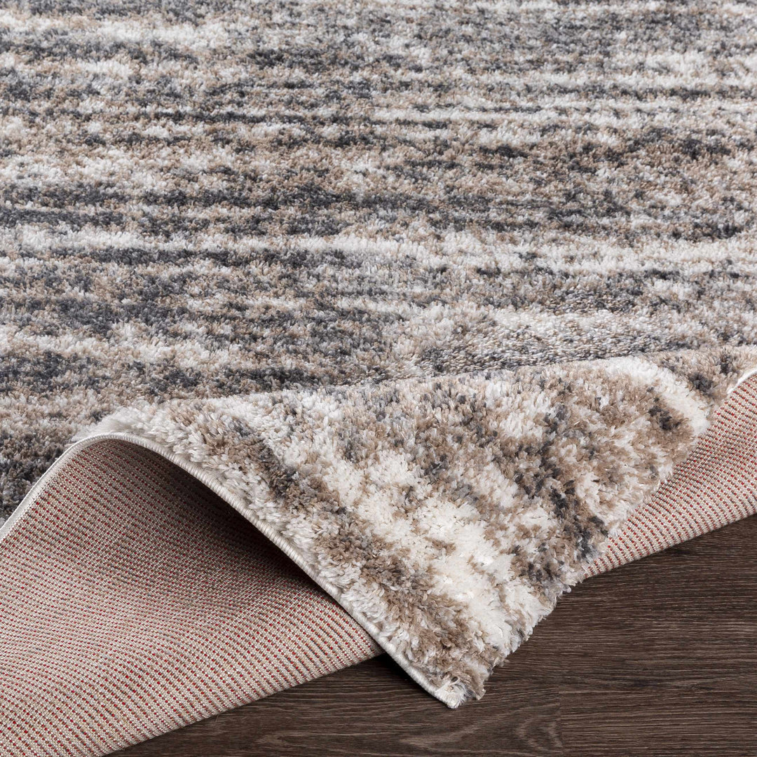 Weddin Modern Abstract Design Ivory And Gray Area Rug
