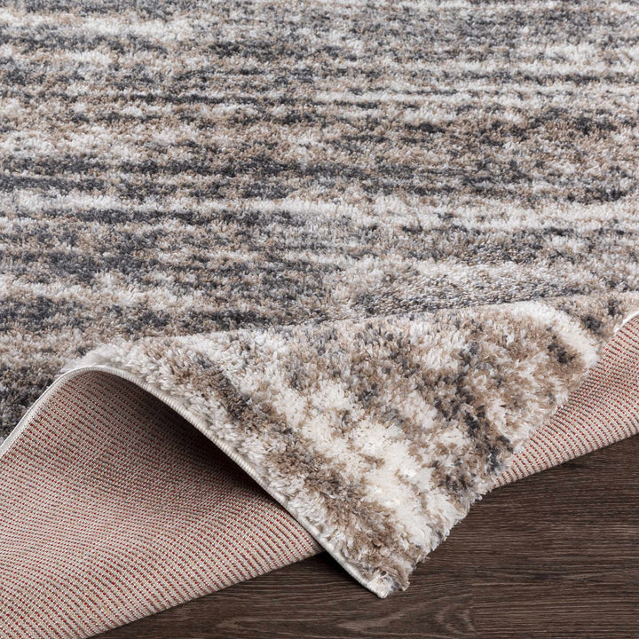 Weddin Modern Abstract Design Ivory And Gray Area Rug