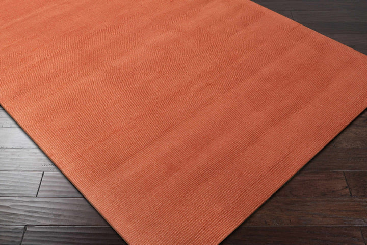 Welch Brockton Modern Solid Rust Hand Loomed Wool Rug - The Rug Decor