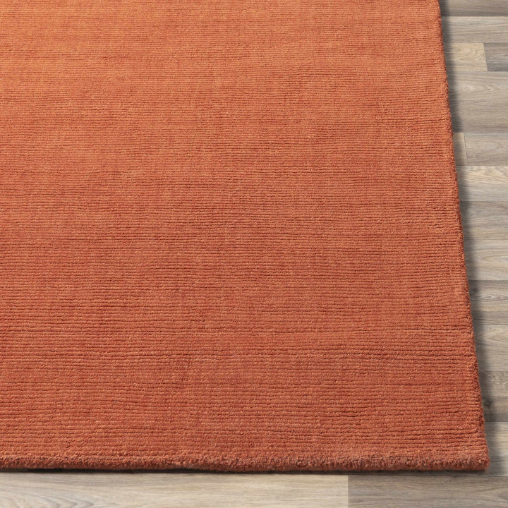Welch Brockton Modern Solid Rust Hand Loomed Wool Rug - The Rug Decor